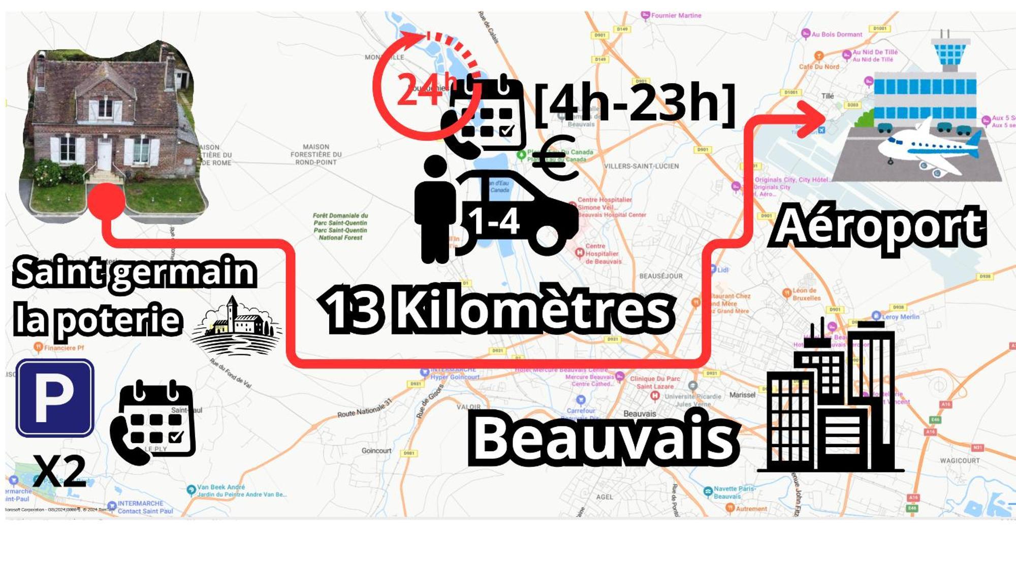 Chambre Calme Et Accueillante 13 Kmtrs Aeroport, Parking Gratuit, Navette Gare Ou Aeroport Saint-Germain-la-Poterie Екстериор снимка